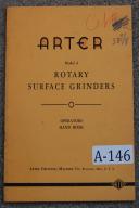 Arter-Arter A-1, Rotary Surface Grinder, Operations Parts Wiring Manual 1944-12\"-8\"-A-1-05